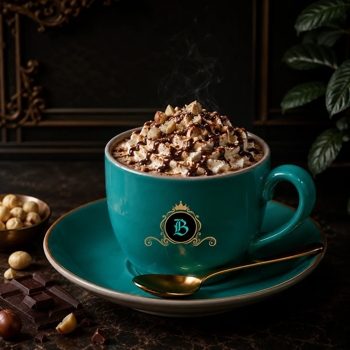 Chocolate Macadamia Latte served at BAROCK CAFE